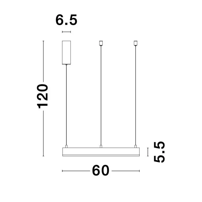 MOTIF VISILICA LED 40W/3000K/2943lm/DIMM/IP20/BIJELA