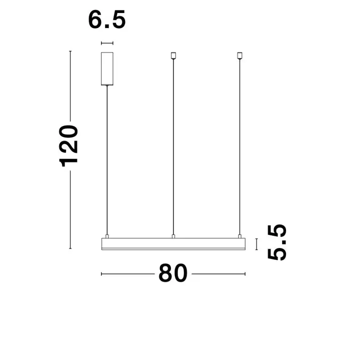 MOTIF VISILICA LED 50W/3000K/3684lm/DIMM/IP20/MESING ZLATNA