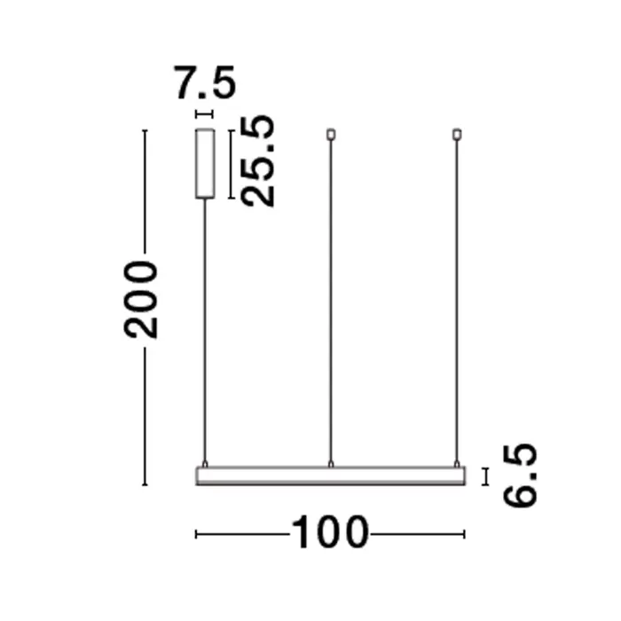 MOTIF VISILICA LED 60W/2700-6000K/4165lm/DIMM/IP20/MESING ZLATNA