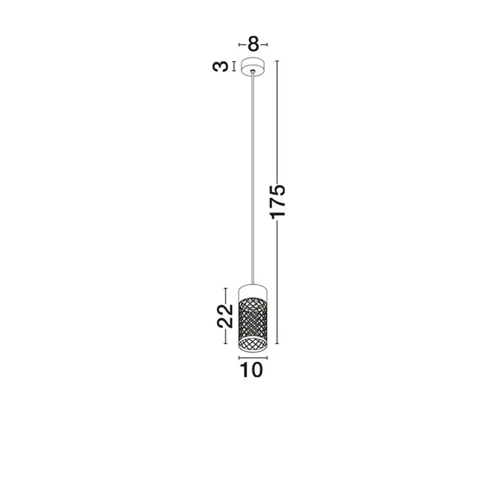 MOTLEY VANJSKA VISILICA LED 9Watt 395Lm IP65 3000K CRNA