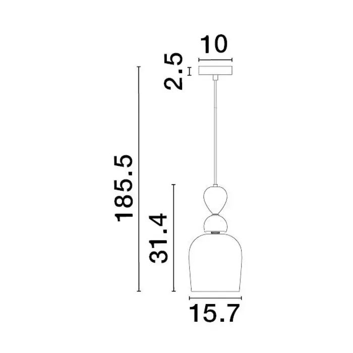 MURANO VISILICA E14 /IP20/RAZNOBOJNA