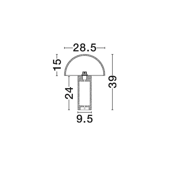 MUSHU STOLNA LED SVJETILJKA CRNA E14 1X5W IP20