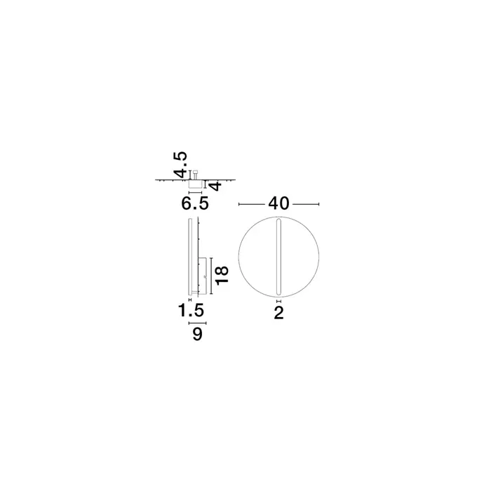 NALU ZIDNA LAMPA LED 28W 1680lm 3000K IP20
