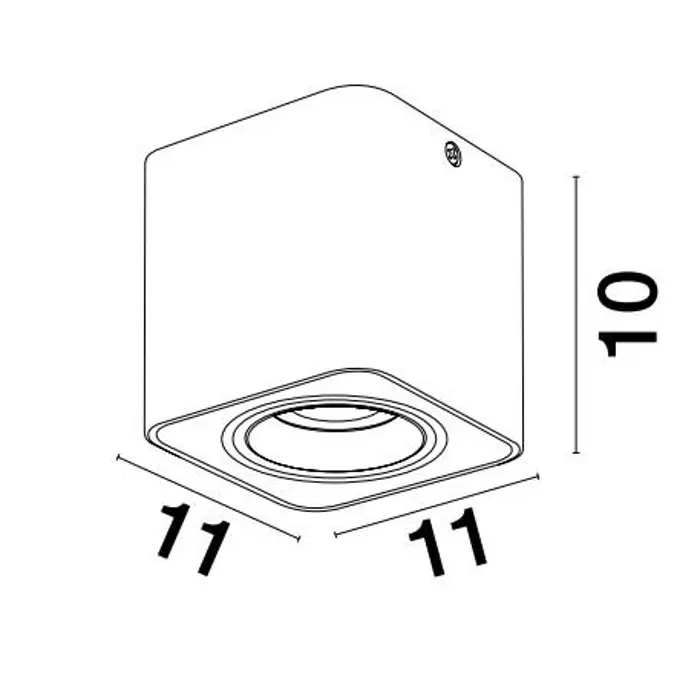 NAMI NADGRADNA SVJETILJKA BIJELA GU10 1x10 Watt IP20 230 Volt
