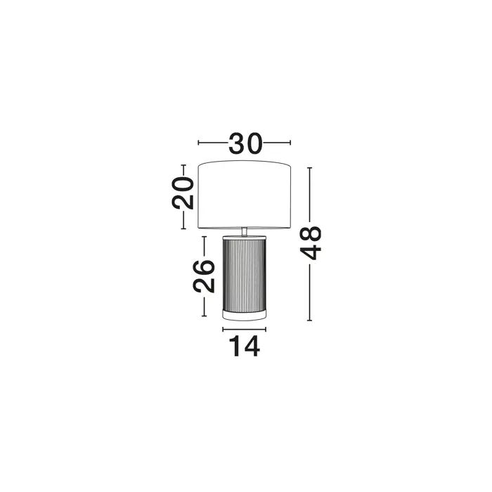 NAU STOLNA LAMPA DRVENA LED E27 1x12Watt 100-240Volt IP20 Bulb Excluded