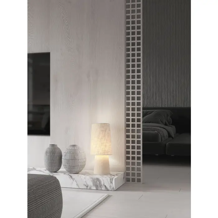 NEBIA Stolna svjetiljka Grlo E27 1x12 W IP20 Bijela