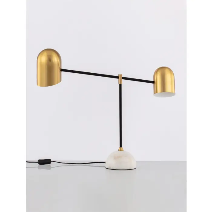 NELA STOLNA LAMPA E27 IP20/ZLATNA & CRNA