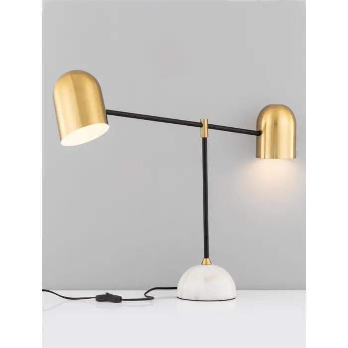 NELA STOLNA LAMPA E27 IP20/ZLATNA & CRNA
