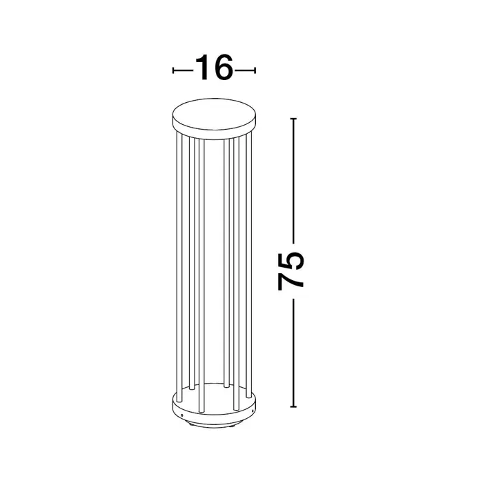 NEREUS STAJAĆA LAMPA LED 3000K 501lm IP65 CRNA