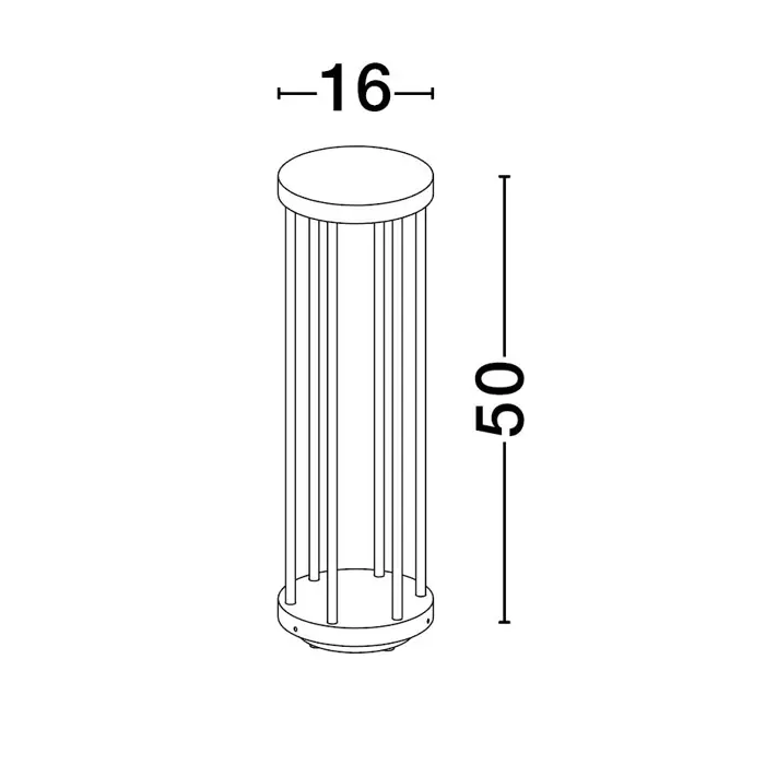 NEREUS STAJAĆA LAMPA LED 3000K 519lm IP65 CRNA