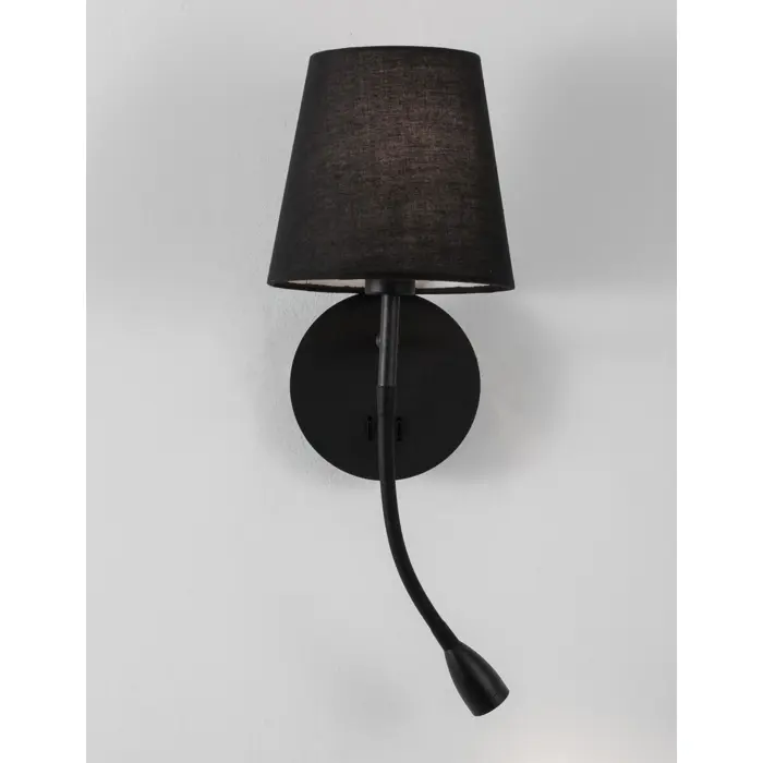 NIA ZIDNA LAMPA LED & E27 3W/3000K/180lm/IP20/CRNA