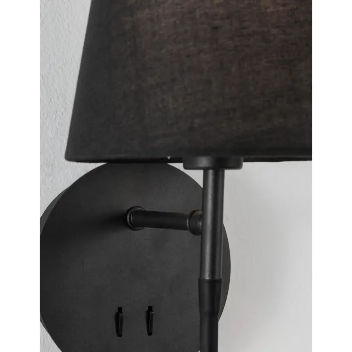 NIA ZIDNA LAMPA LED & E27 3W/3000K/180lm/IP20/CRNA