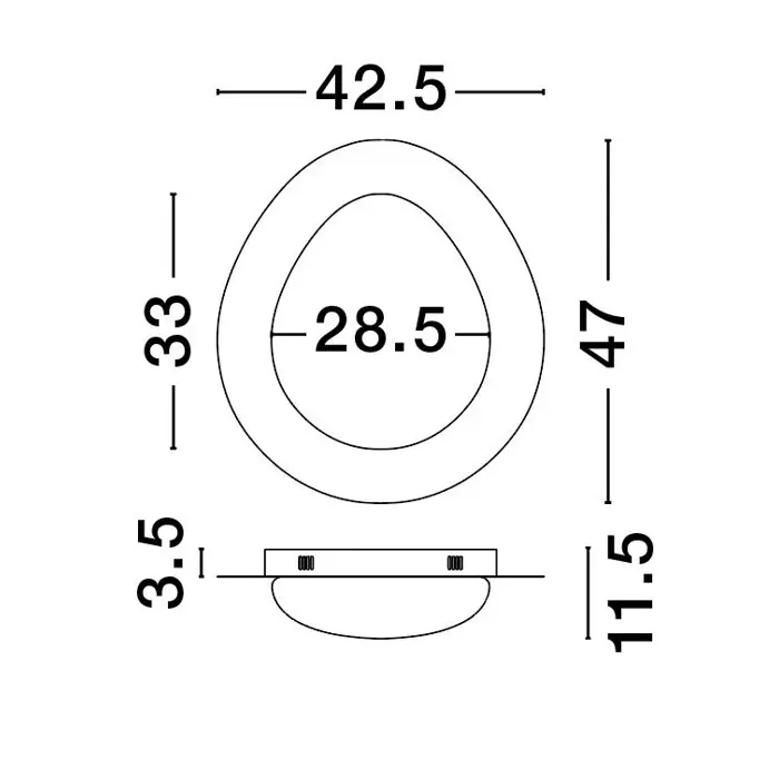 NIMBUS PLAFONJERA LED/3000K/21W/1571Lm/WOOD & WHITE