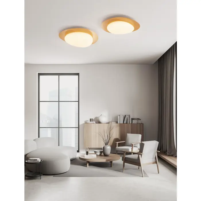 NIMBUS PLAFONJERA LED/3000K/29W/2383Lm/WOOD & WHITE