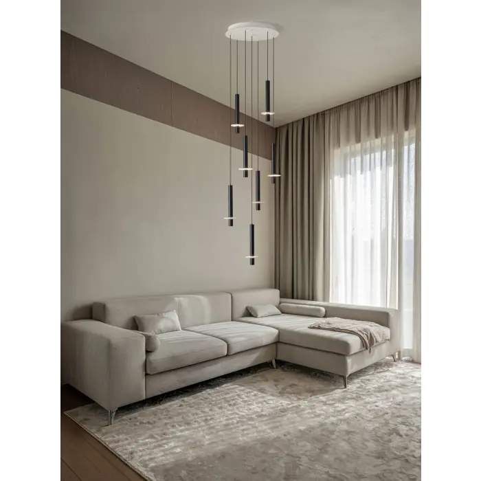 NOEMI Visilica Triac Prigušiva LED 37 W 3000K Crna/Bijela