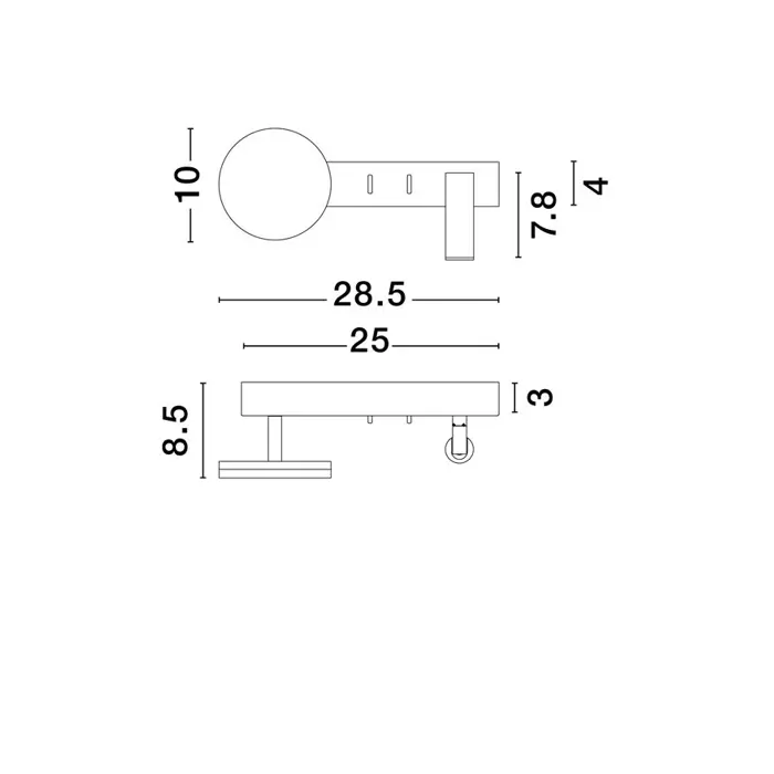NOIMA ZIDNA LAMPA LED /3000K/9W/543Lm/BIJELA