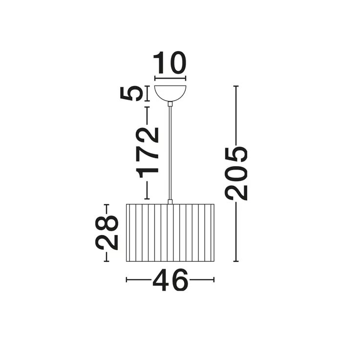 NOS Visilica Grlo E27 1x12 W IP20 FI: 46 Smeđa