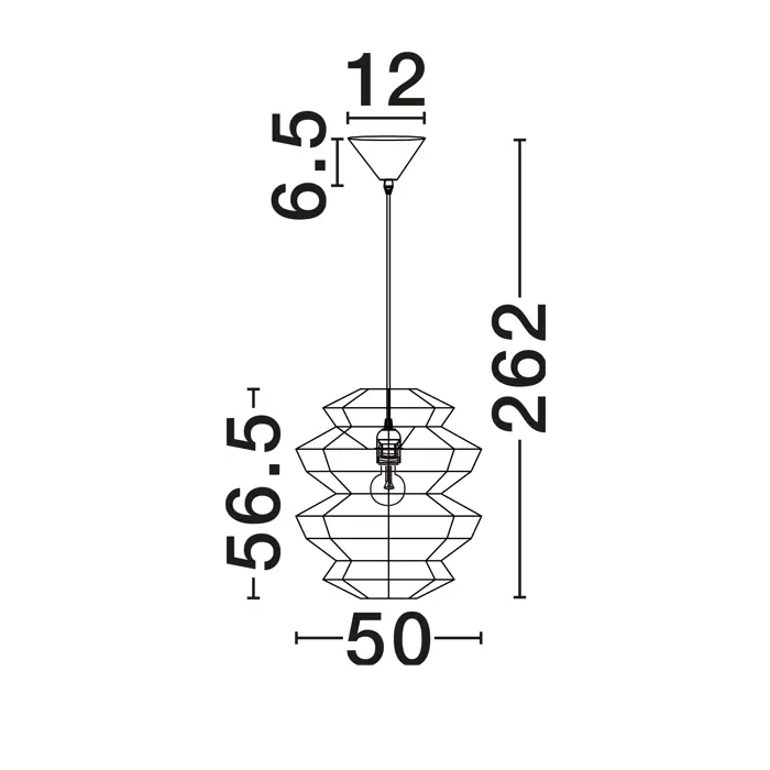 NUA VISILICA CRNA E27 1X12W IP20