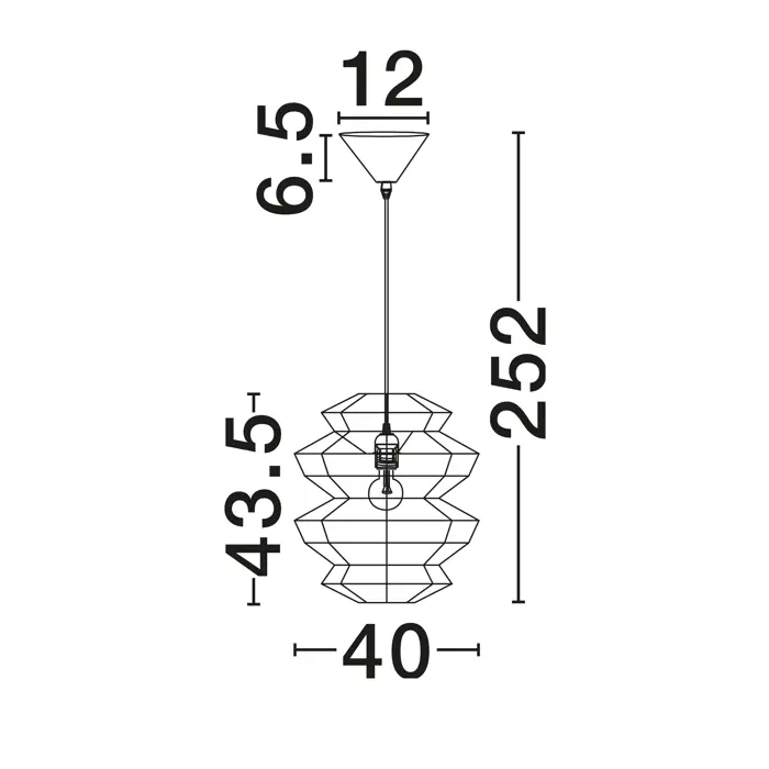 NUA VISILICA E27 1X12W IP20