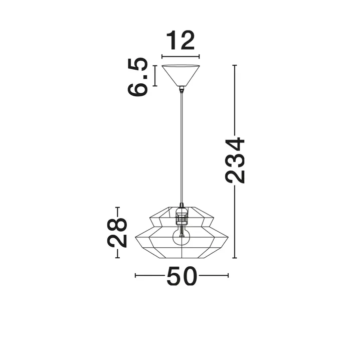 NUA VISILICA E27 1X12W IP20