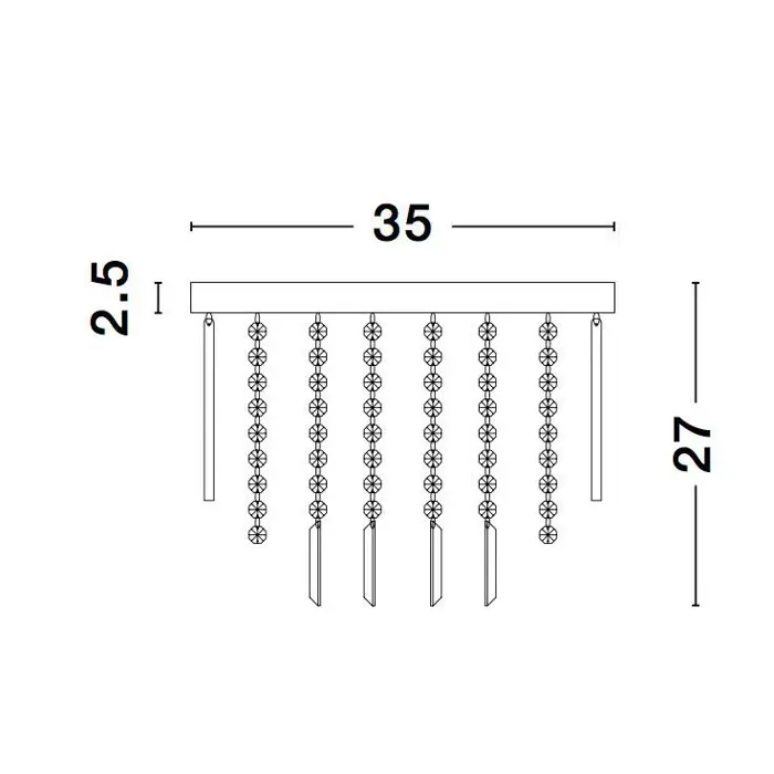 NUNZIA PLAFONSKA LAMPA G9 IP20/KROM