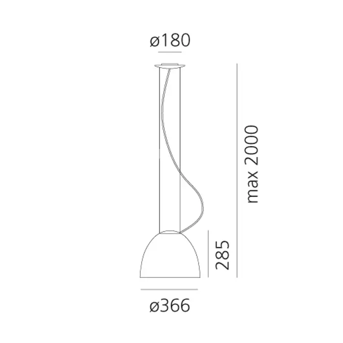NUR MINI GLOSS VISILICA BIJELA E27 21W 1013lm