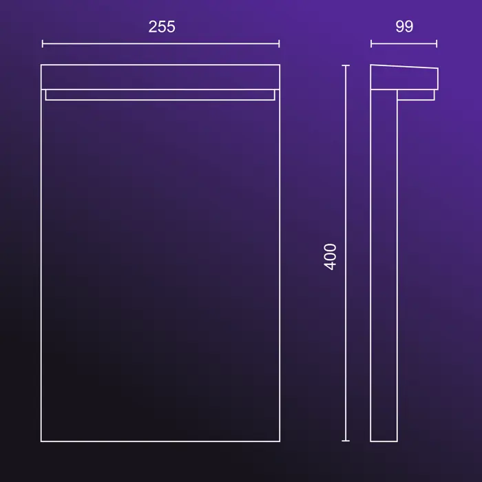 NYRO PHILIPS HUE vanjski LED fenjer crni 1X13.5