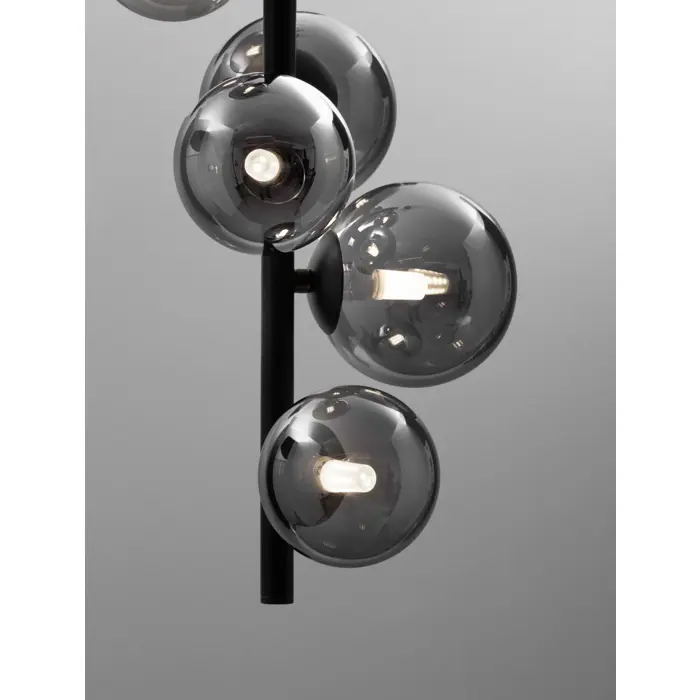 ODILLIA VISILICA 6×G9/230V fi28 CRNO/SIVA
