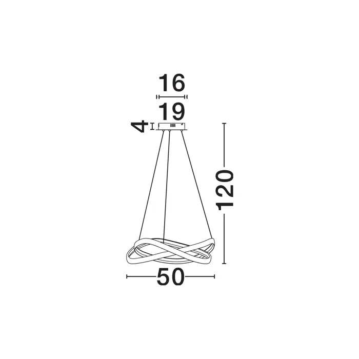 ODREY VISILICA LED 40W/2700-3500-5000K/2033lm/DIMM/IP20/CRNA & ZLATNA