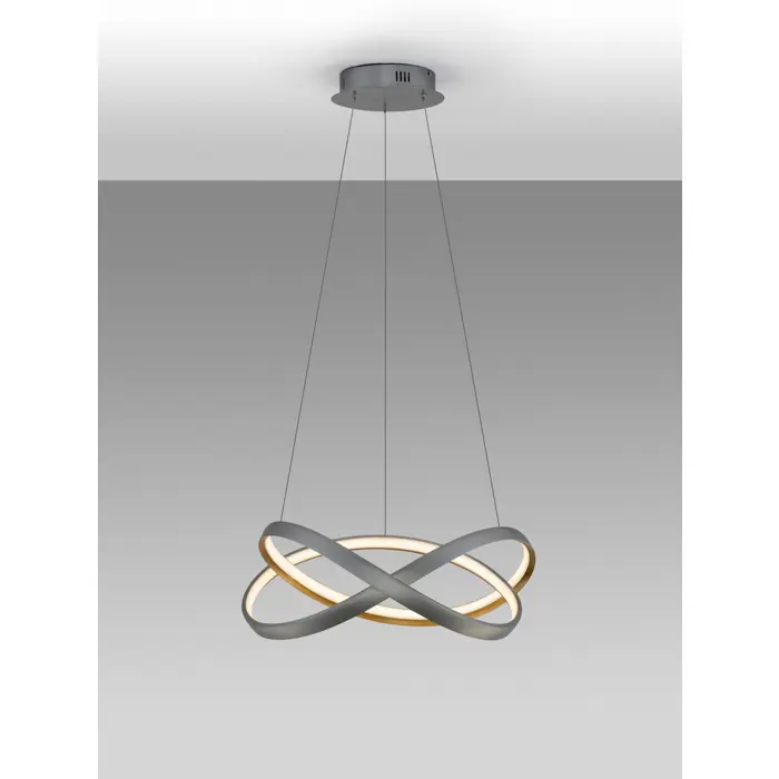 ODREY VISILICA LED 40W/2700-3500-5000K/2033lm/DIMM/IP20/SREBRO & ZLATNA