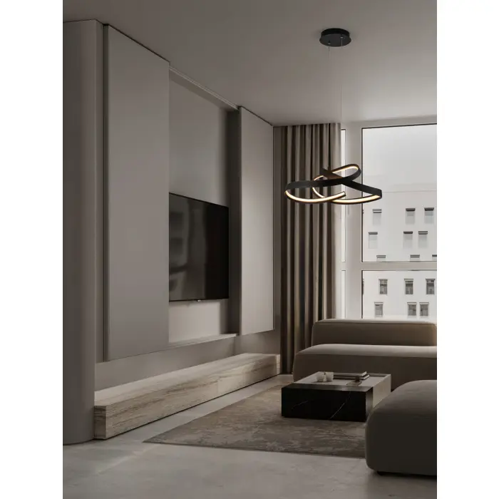 OLIA LED VISILICA CRNA 47W IP20 CCT 2700-4000K TRIAK PRIGUŠIVA