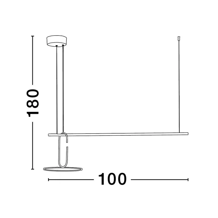 OPI VISILICA LED/3000K/22W/2600Lm/CRNA