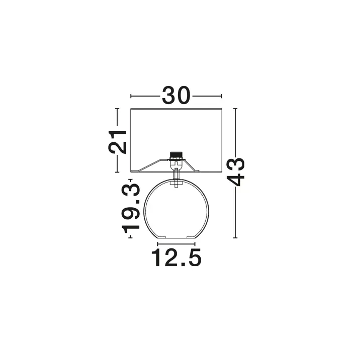 ORA STOLNA SVJETILJKA BIJELA E27 1X12W IP20