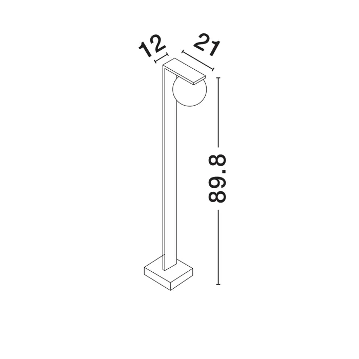 ORACLE STAJAĆA SVJETILJKA LED 8 Watt 220-240Volt 326lm 3000K