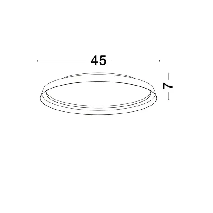ORMI PLAFONJERA LED /2700-4000K/38W/2713Lm/CRNA