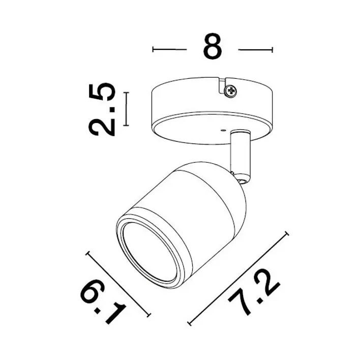 ORSON PLAFONSKA LAMPA GU10 IP20/BIJELA