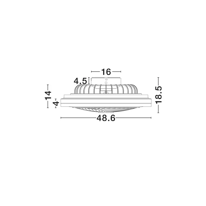 ORYA VENTILATOR S PRIGUŠIVOM SVJETILJKOM CCT 3000-4500-6500K 20W IP20