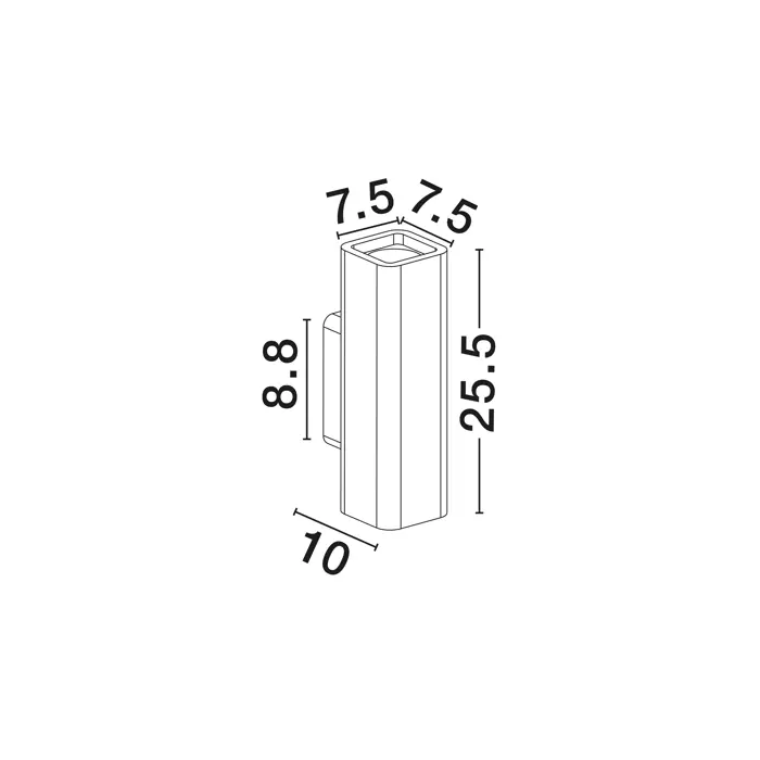 OTELLO GIPSANA SVJETILJKA GU10 2x10 Watt IP20 220-240 Volt