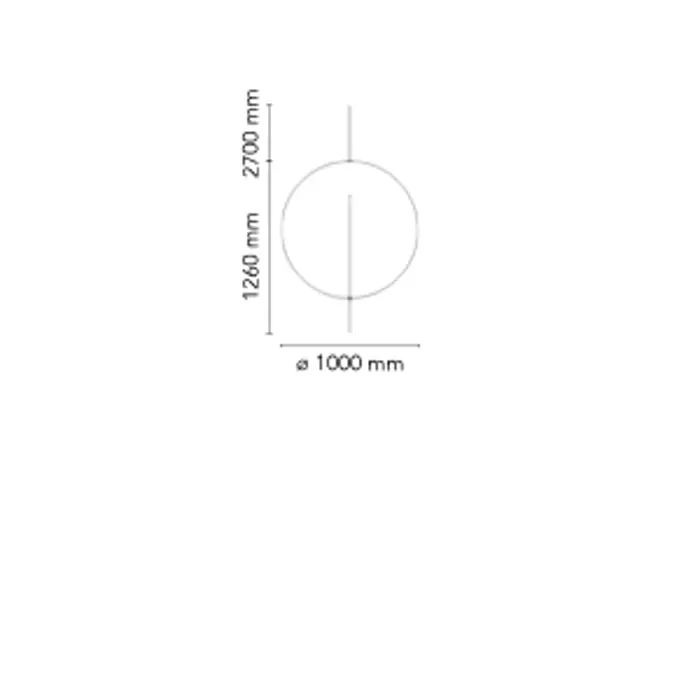 OVERLAP 2 VISILICA E27/105W/220-250V/fi.1000mm/BIJELA