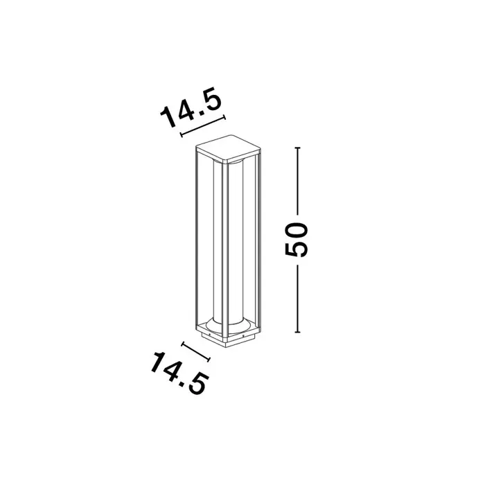 PACIFIC STAJAĆA LAMPA E27 IP65 CRNA