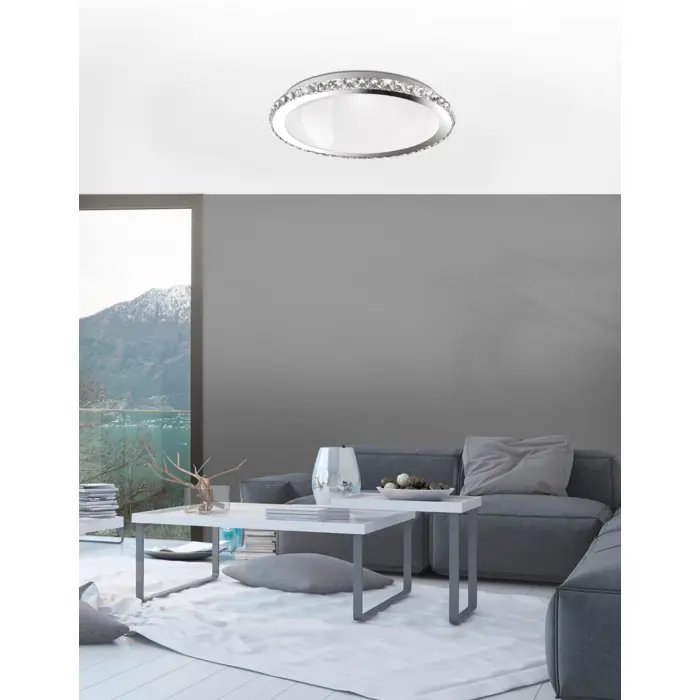 PALERMO PLAFONSKA LAMPA E27 IP20/KROM & BIJELA