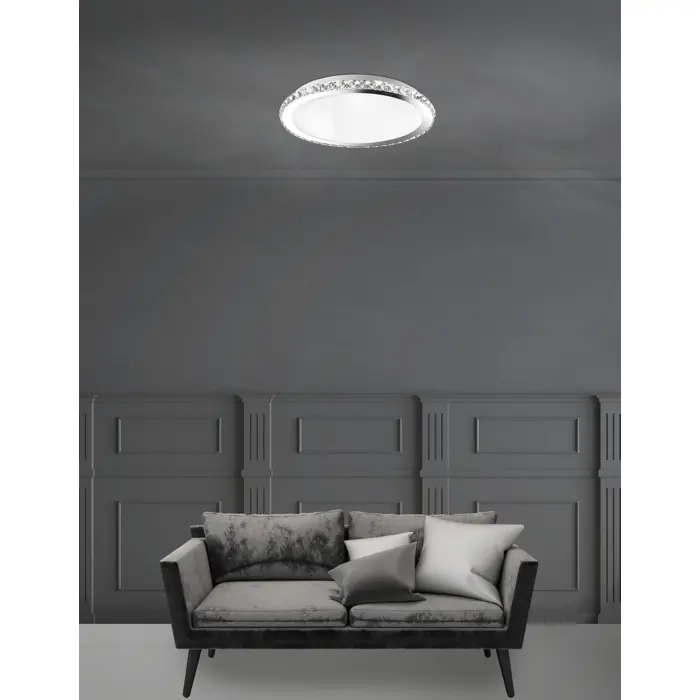 PALERMO PLAFONSKA LAMPA E27 /IP20/KROM & BIJELA