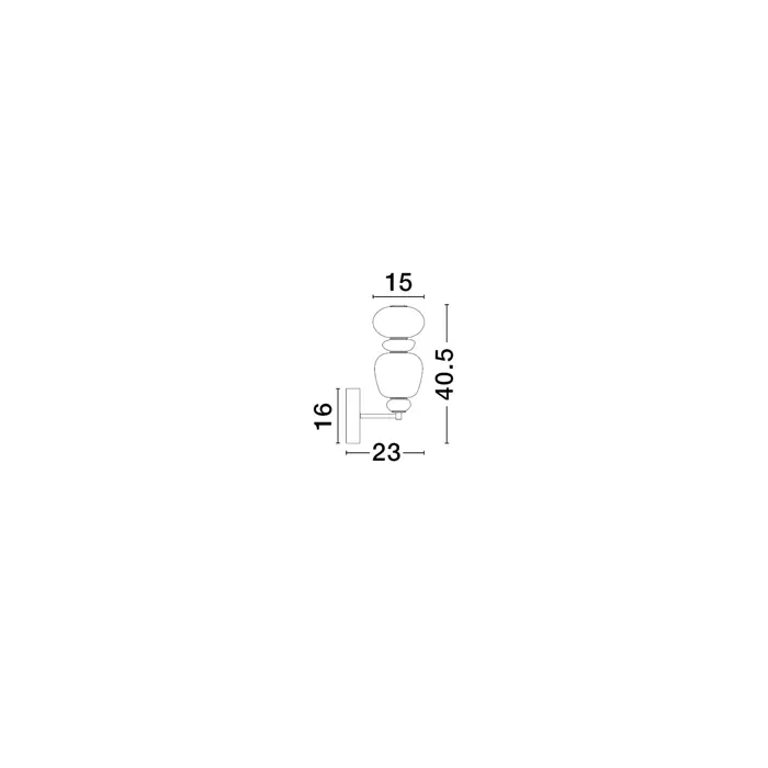 PALO ZIDNA LAMPA LED 12W 720lm 3000K IP20