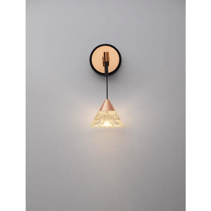 PALUZ ZIDNA LAMPA LED/3000K/7W/345Lm/CRNA & ROSE GOLD
