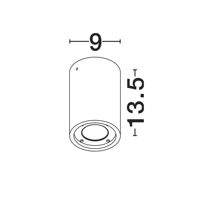 PAR VANJ. STROP SVJET. GU10 1x10Watt IP65 BIJELA/CEMENT