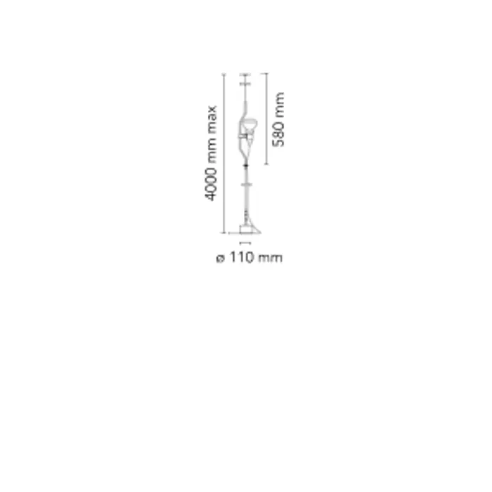 PARENTESI DIMMER VISILICA 1×E27/150W/220-250V CRNA