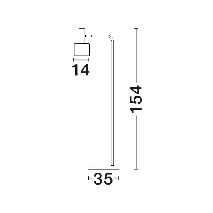 PAZ STAJAĆA LAMPA E27 /IP20/ZLATNA