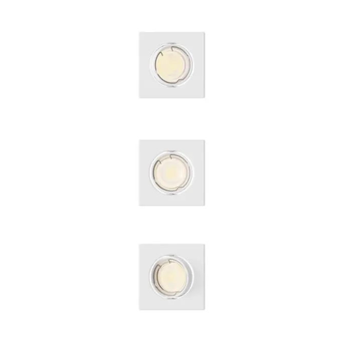PERIDOT PHILIPS LED downlight ugradbeni KIT kvadratna GU10 bijeli (set 3 kom)