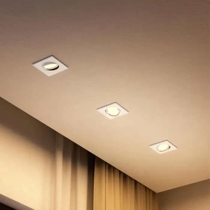 PERIDOT PHILIPS LED downlight ugradbeni KIT kvadratna GU10 bijeli
