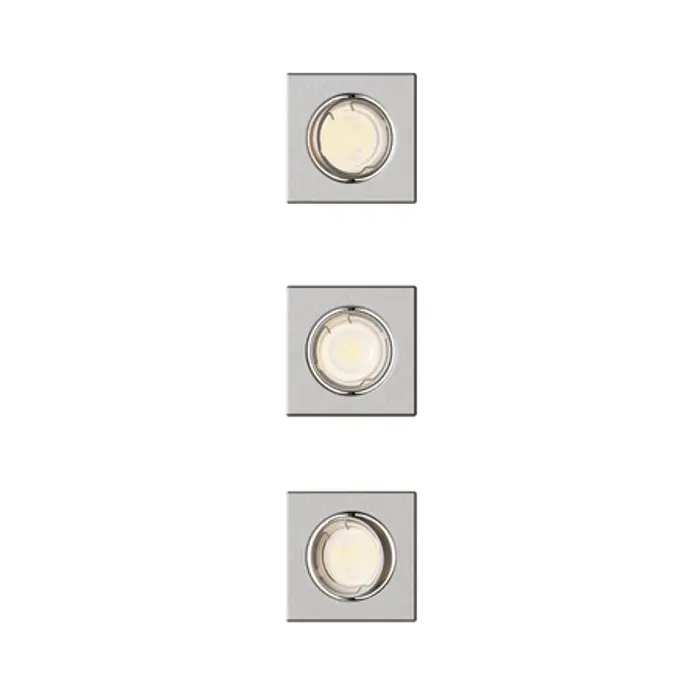PERIDOT PHILIPS LED downlight ugradbeni KIT kvadratna GU10 NL nikal (set 3 kom)
